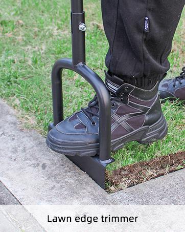 Height Adjustable Garden Edger Tool, Hand Steel Edger, Half Moon Lawn Edger, Saw-Tooth with Very Sharp Blade Manual Edger