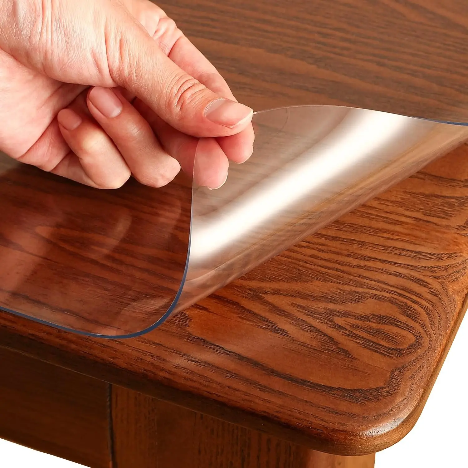36 x 60 Inch Clear Table Cover Protector Rectangle, 1.5mm Transparent Plastic Table Protector Waterproof, Anti-Scratch Clear Desk Mat for Office Desktop Dresser Dining Table, FDA Compliant