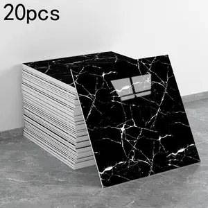20 pieces of self-adhesive marble wall tiles, Waterproof marble stickers, waterproof and oil-resistant foam board, thickened self-adhesive, easy to cut and clean, ideal for bathroom and kitchen renovation wall tiles, home decoration, quick installation