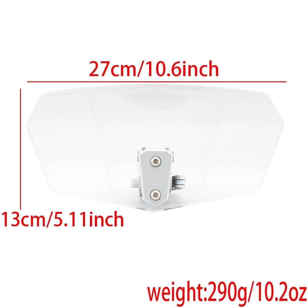 Motorcycle Windshield Extension Board, Adjustable Anti-Wind Deflector, Universal Quick Release Bracket, Fits All Brands, Windproof Fairing Shield