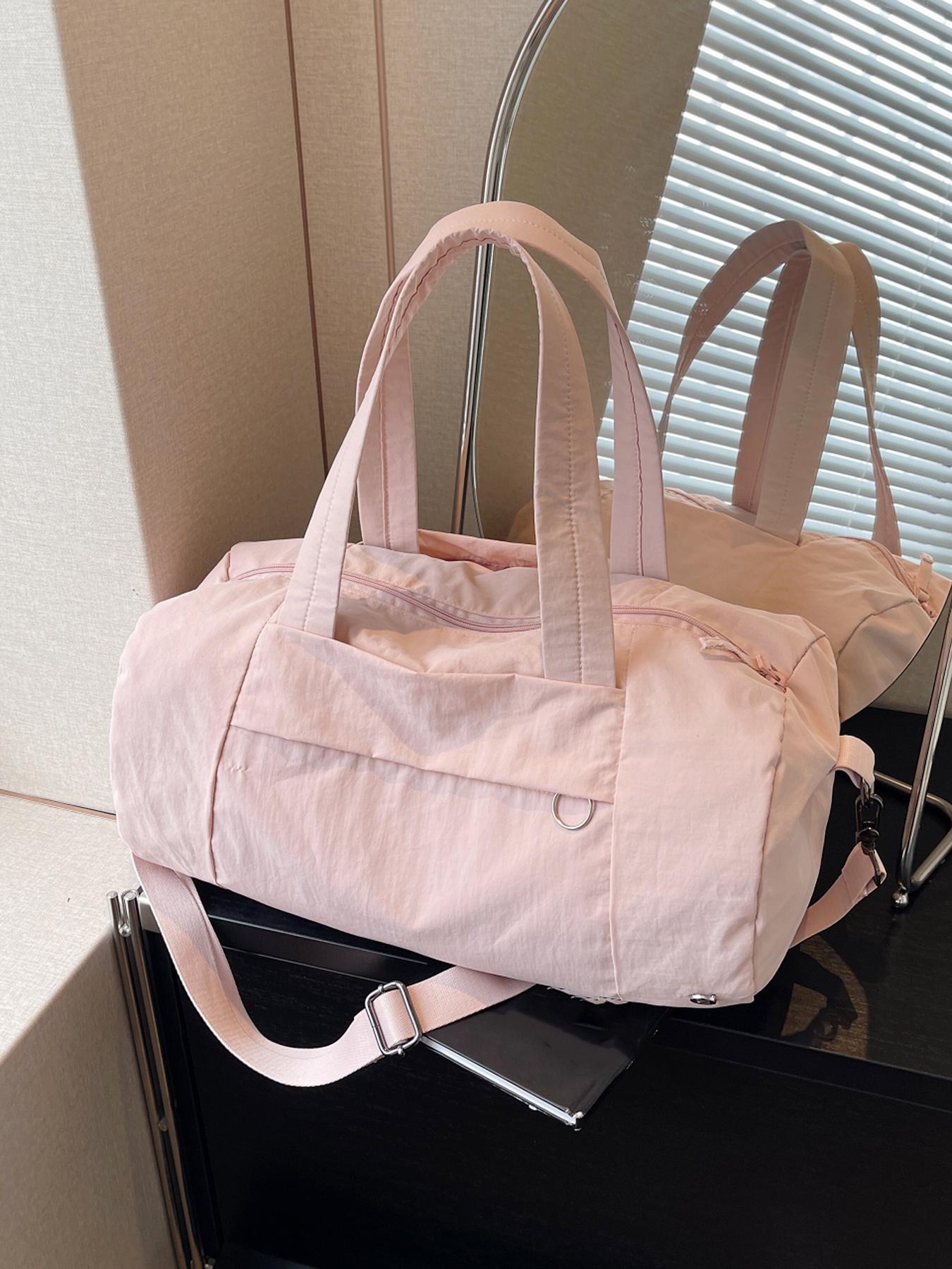 Women's large capacity fitness bag, gym bag, sports style, can be carried on one shoulder, casual commuter bag, light and practical, yoga bag, suitable for short trips, business trips, sports and fitness