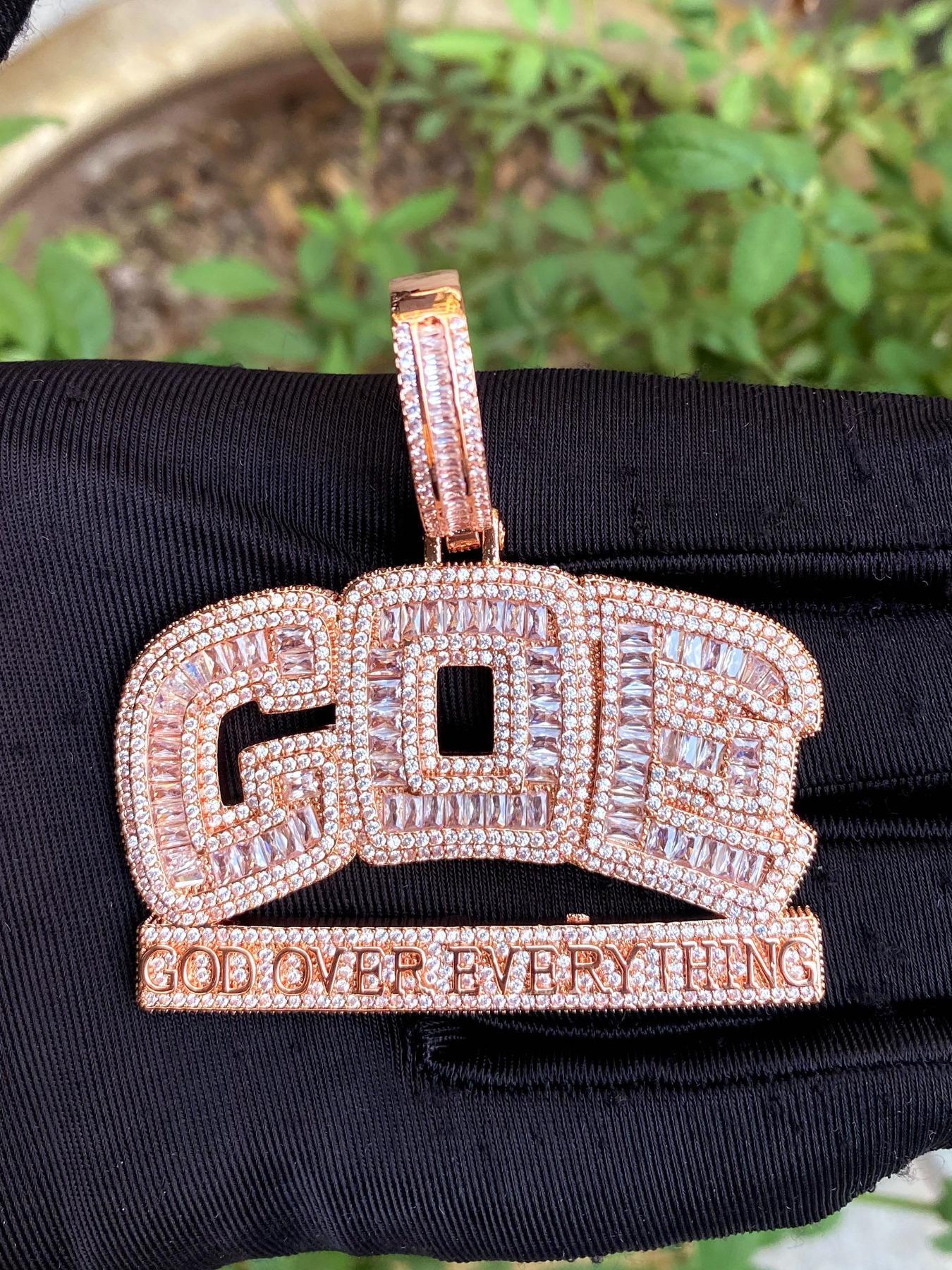 Rhinestone Decor Letter Design Pendant with Chain, Jewelry for Men, Street Trendy Charm, Hip Hop Jewelry for Party, Daily Decor, Trendy All-match & Exquisite Jewelry for Birthday Gift