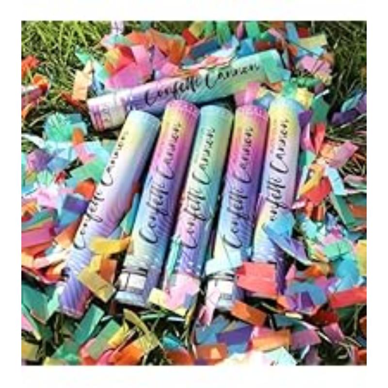 Gender Reveal Confetti Cannon,4 Pink Safty Corn Powder Smoke Party Poppers Shoots 20-25ft,12 inch Upgrade Firmware Baby Shower Gender Reveal Party Supplies