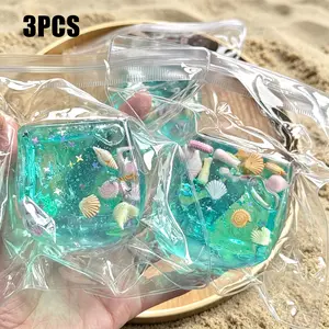 3pcs Ocean series pinch toy set, with cartoon fish and shell shapes, beautiful sea life cubes, squeeze toys, soft touch, great children's party gift bag fillers, birthday gifts, school classroom rewards, Easter/Christmas/Halloween gifts