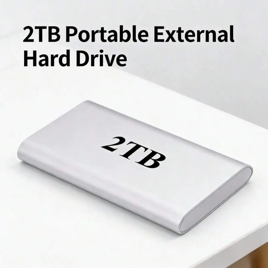 2TB External Drive Large-Speed Mobile SSD Mobile SSD, 2TB External Disk,-Speed USB 3.0 Large Memory