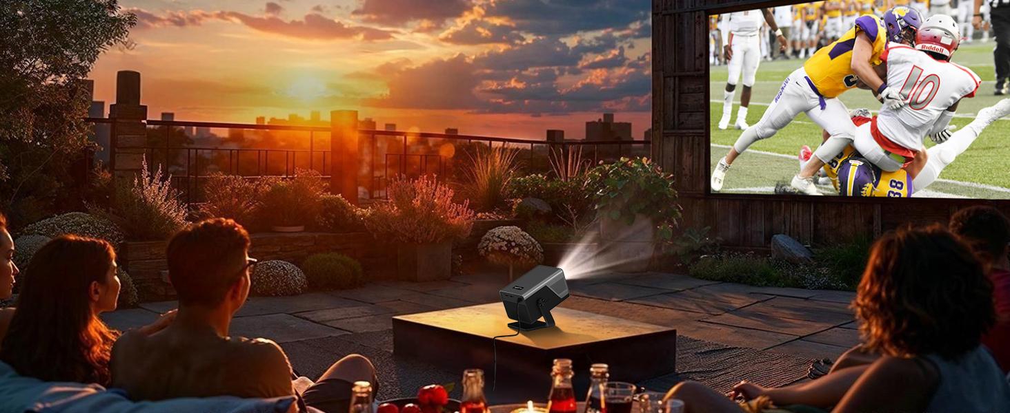 [8K Support/1400 ANSI/AI Visual Calibration] Native 1080P UHD Projector with Android 14 OS, X7AR Smart Projector with Hi-Res Audio, Auto Focus&Keystone,WiFi 6&Bluetooth 5.4, 200" Screen for Home Outdoor