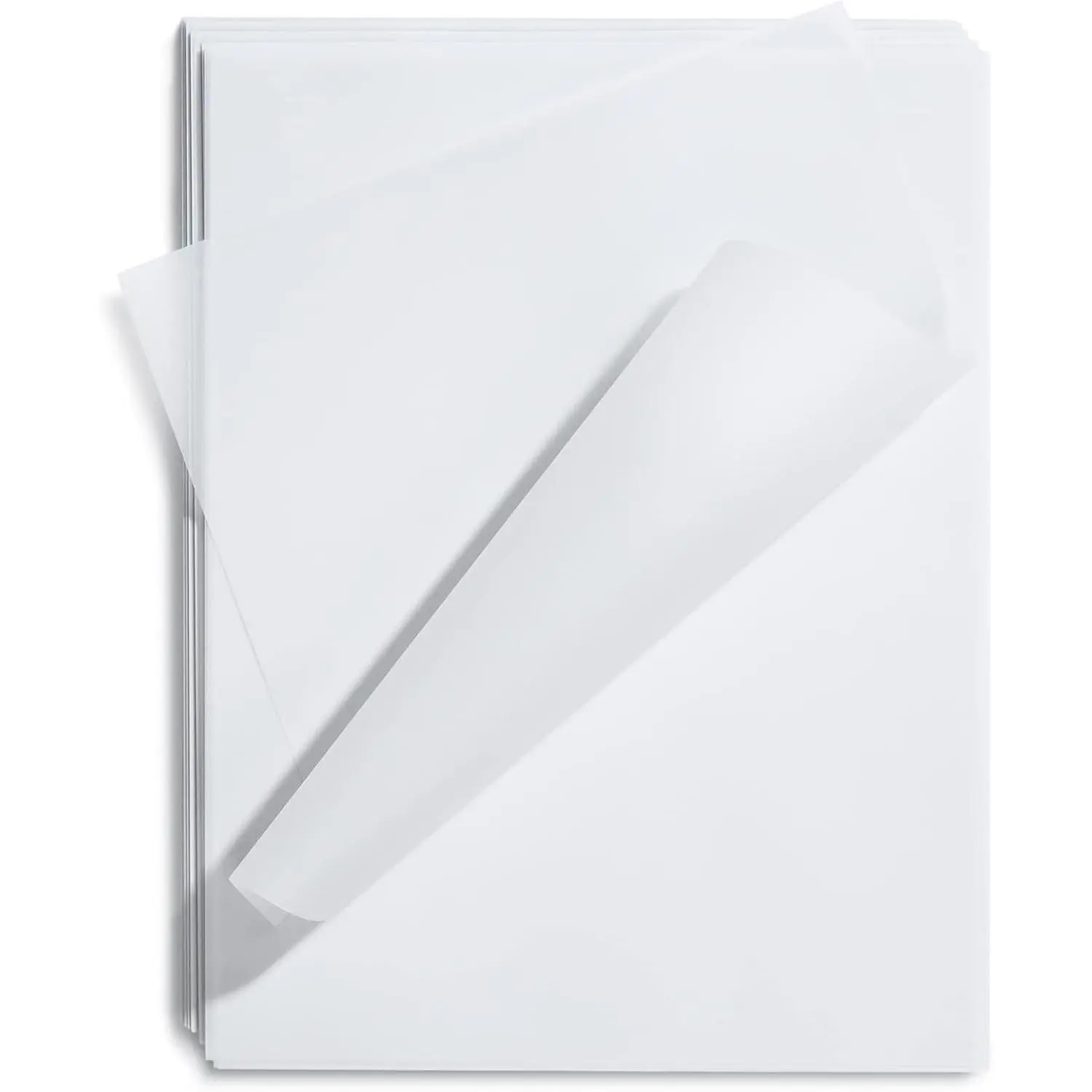 Vellum Paper, 100-Sheet Transparent 8.5 x 11 Inches, 93 GSM Translucent Clear Paper for Sketching, Tracing, Printing, Scrapbooking