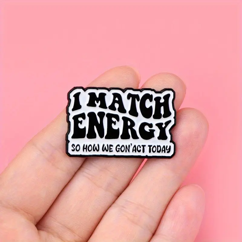 1/2pcs "I Match " Enamel Lapel Pin,  Brooch for Backpacks and Clothing, Cute Fashion Accessory for Daily Wear, All-Season Versatile Badge, Ideal Gift for Women