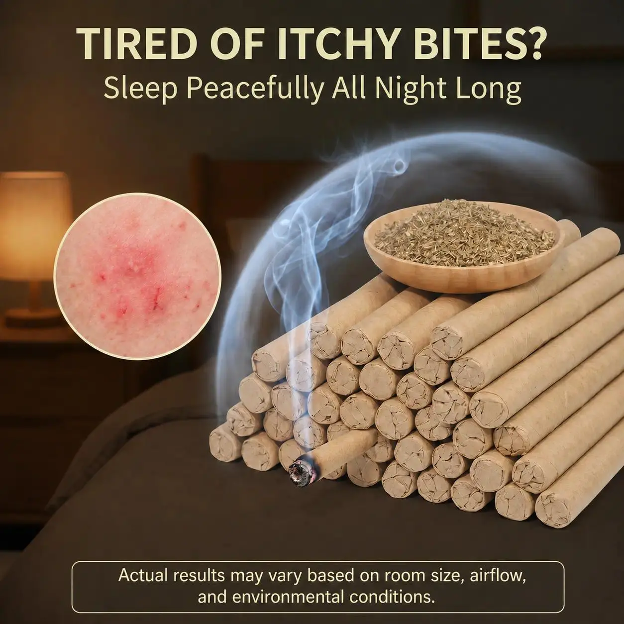 Mugwort Incense Sticks, 10/20/30-Pack Herbal Aromatherapy Sticks for Home, Room, Bathroom & Outdoor Use