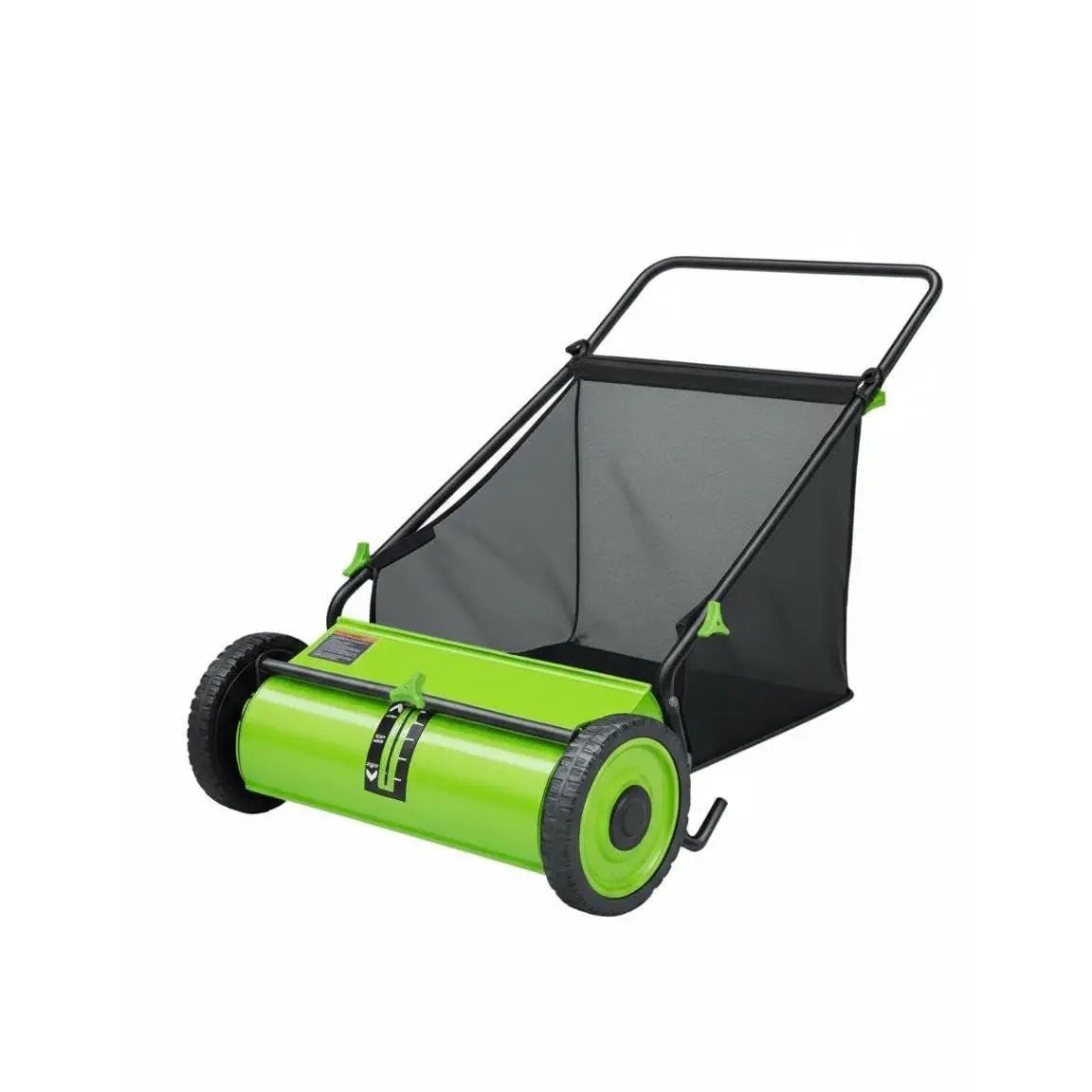 Heavy Duty Push Lawn Sweeper – 21-Inch Manual Yard Cleaner – 4-Brush Enhanced Sweeping System – Adjustable Height – 3.5 Cu. Ft. Large Grass Cutter – Steel Frame – Efficient Leaf & Grass Collector – For Lawn & Garden Cleanup