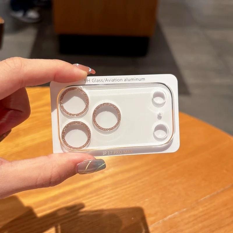 Applicable to Apple 17 glitter integrated lens film 17pro mobile phone lens anti-drop 16pro protective film 15 mobile phone film