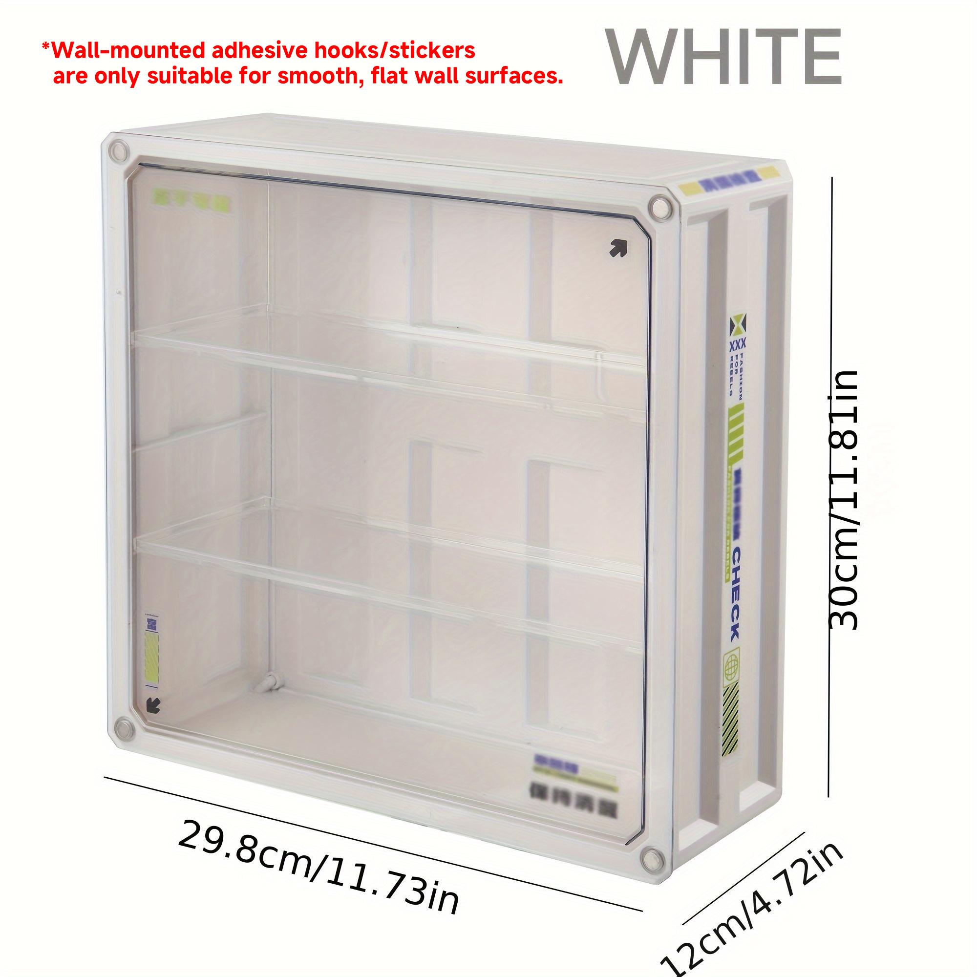 Plush Pendants Wall Hanging, Detachable Dividers, Magnetic Transparent Door, Suitable for Figurines, Dolls, Watches, Jewelry Display, Clear Organizer