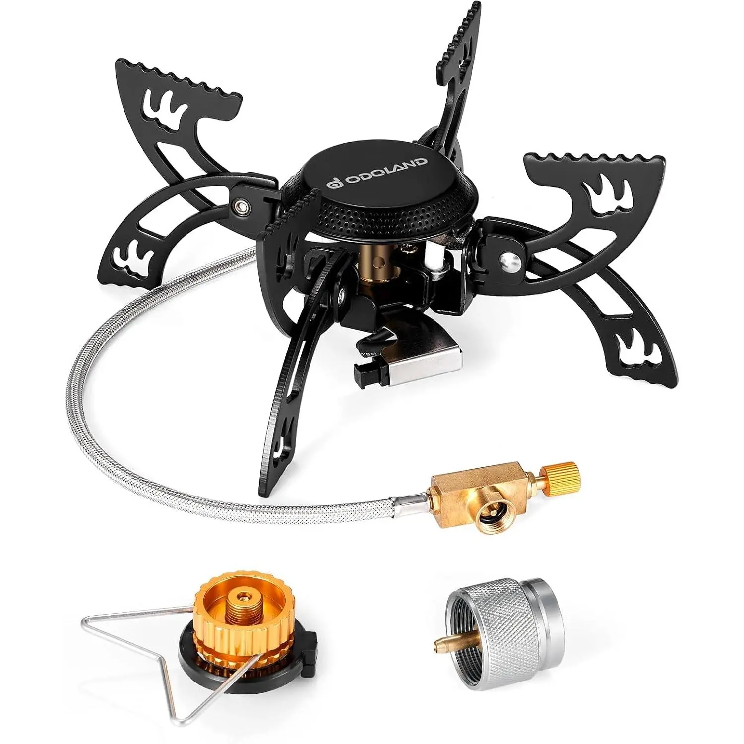 3800W Portable Camping Stove Lightweight Gas Stove Collapsible Backpacking Stove with EVA Box Compatiable with Three Kinds of Gas Canister for Outdoor Camping Cooking Hiking and PicnicGift.