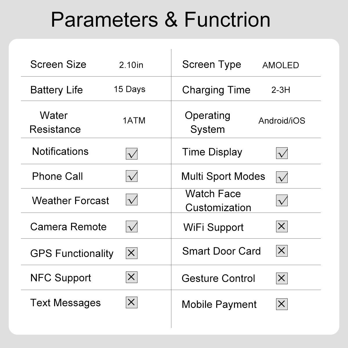 Multifunctional Smart Watch, Fashion Digital Watch with Heart Rate Monitoring and Sleep Tracking, Sports Watch for Women & Men, Wearable