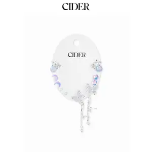 Cider 5 PAIRS BUTTERFLY & STAR & MOON STUD EARRINGS SET