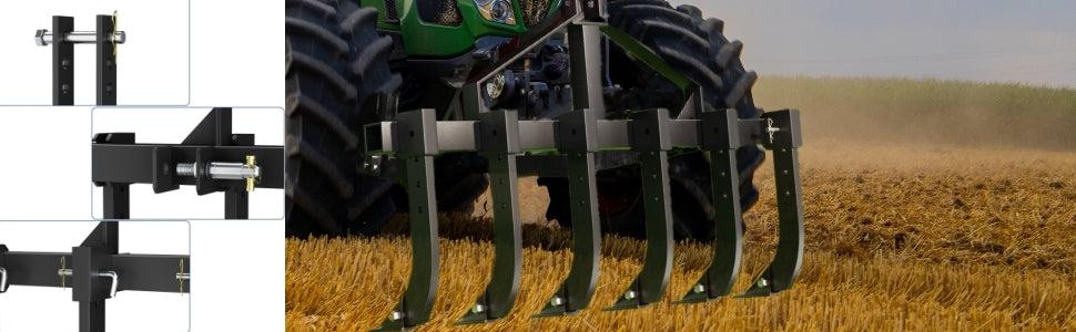 GARVEE Plow Scarifier Implement: Versatile Removable Tractor Cultivator with 6 Scarifier Shanks, 48-Inch Width, Designed for CAT-0 & CAT-1 ATV/UTV, Perfect for Efficient Tilling and Soil Preparation GARVEE Plow Scarifier Implement: Versatile Removable Tractor Cultivator with 6 Scarifier Shanks, 48-Inch Width, Designed for CAT-0 & CAT-1 ATV/UTV, Perfect for Efficient Tilling and Soil Preparation