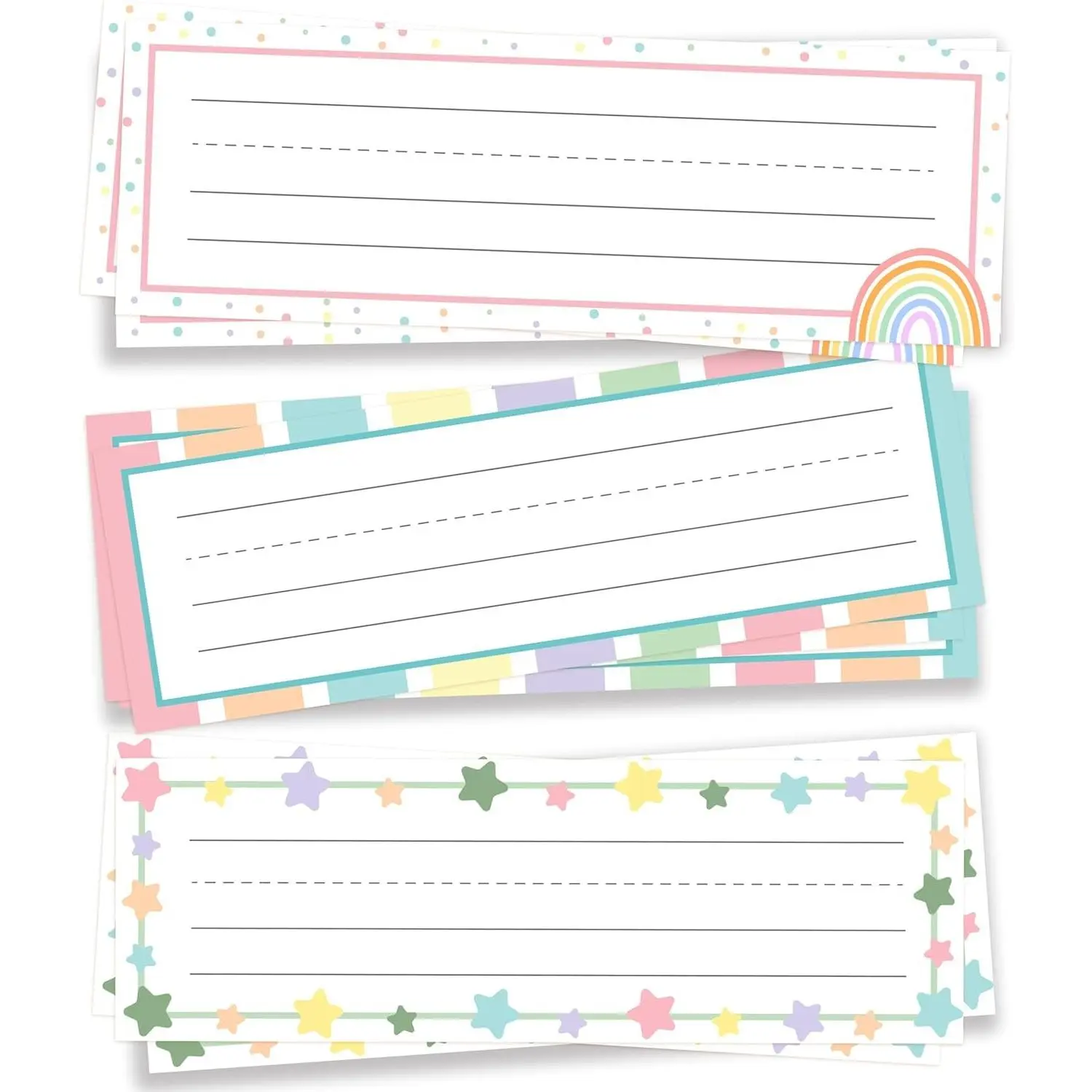 Boho Durable Self-Adhesive Name Tags, 30 Pcs 3"x9" Locker Tags Locker Labels for Elementary School Classroom Cubby Teacher Must-Haves-A07