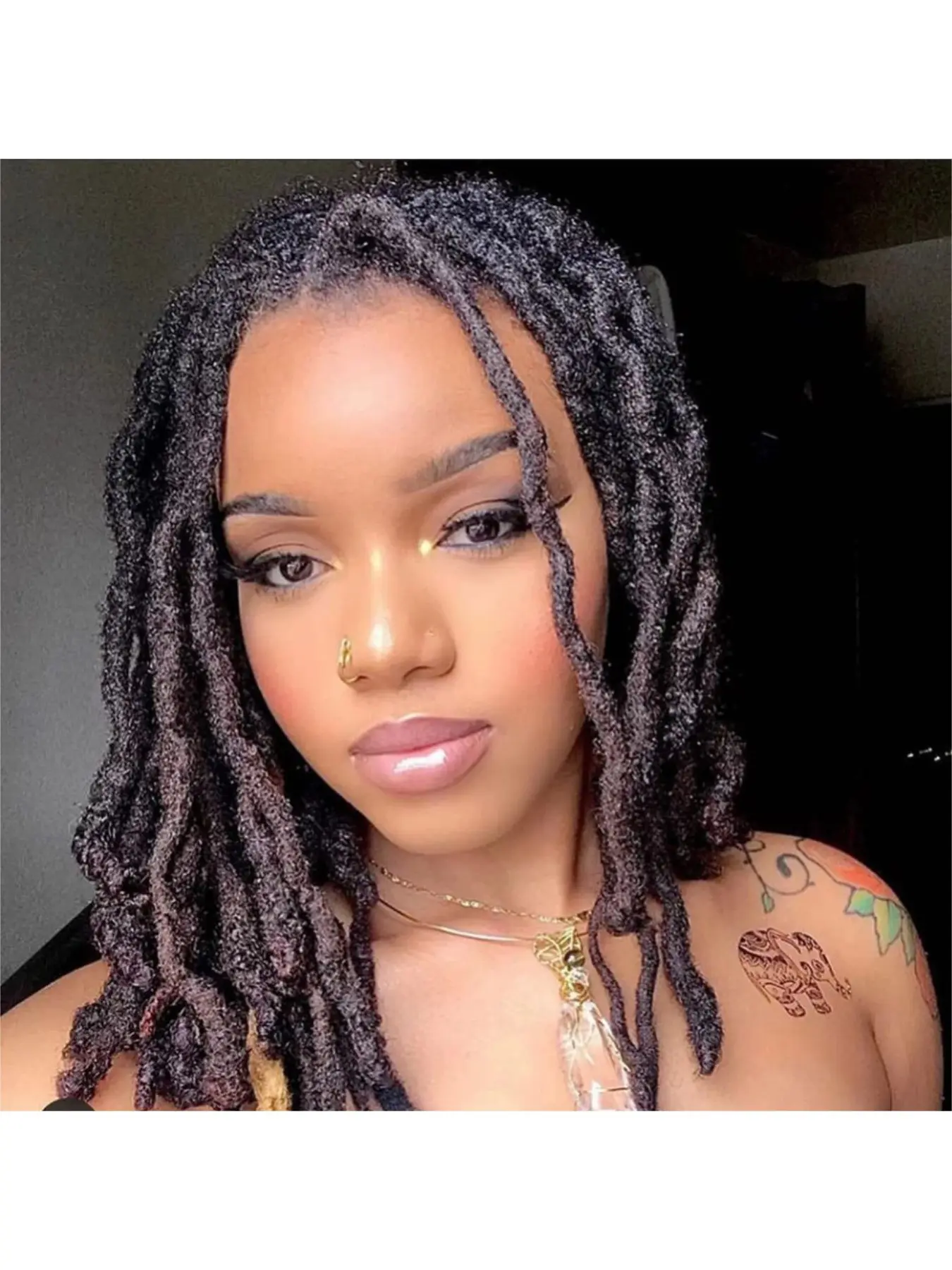 Human Hair Dreadlock Extensions Handmade Loc Extensions 0.6cm Width 4-16 Inch Natural Loc Hair for Men Women Full Head 10-100 Strands Options