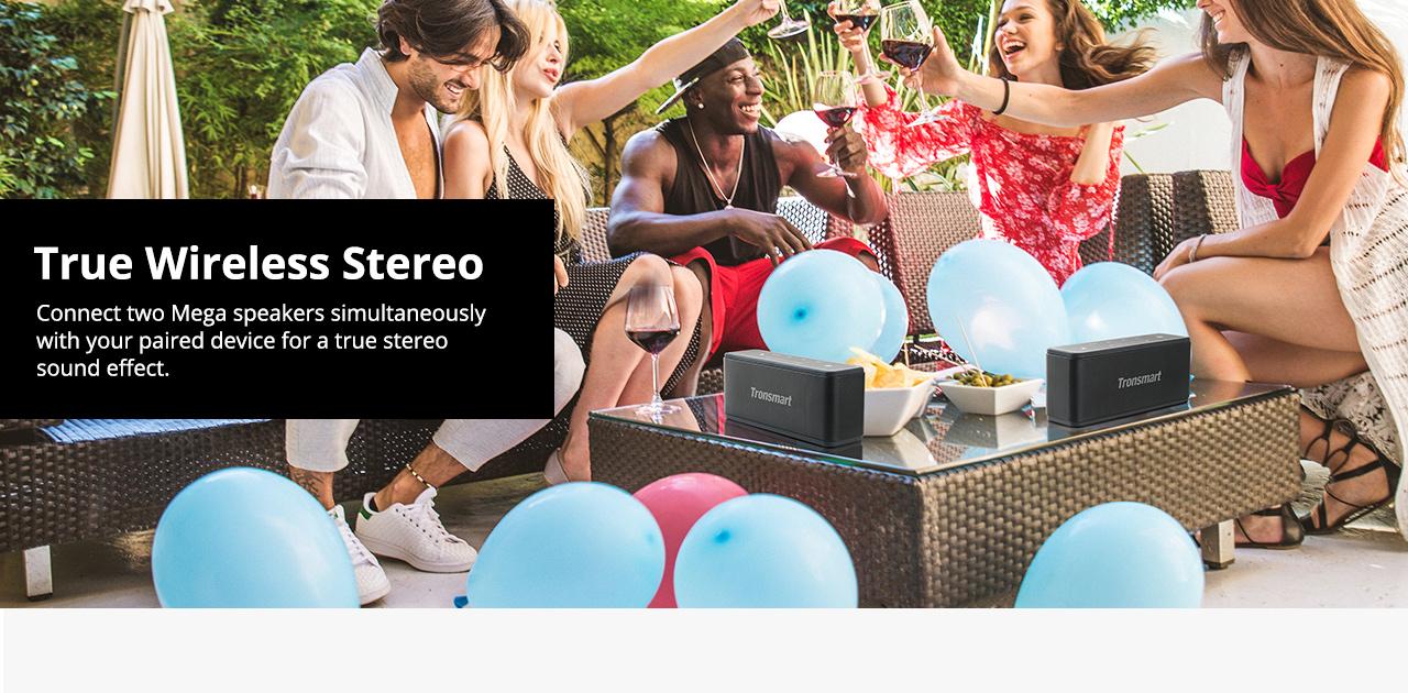 Original Tronsmart Mega Bluetooth Speaker 40W Portable Speaker with Touch Control Soundbar support Voice Assistant,NFC,MicroSD