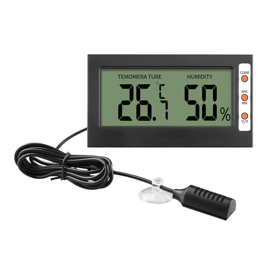 Large-screen reptile thermometer and hygrometer, incubation equipment, plant greenhouse hygrometer, electronic dry-wet thermometer