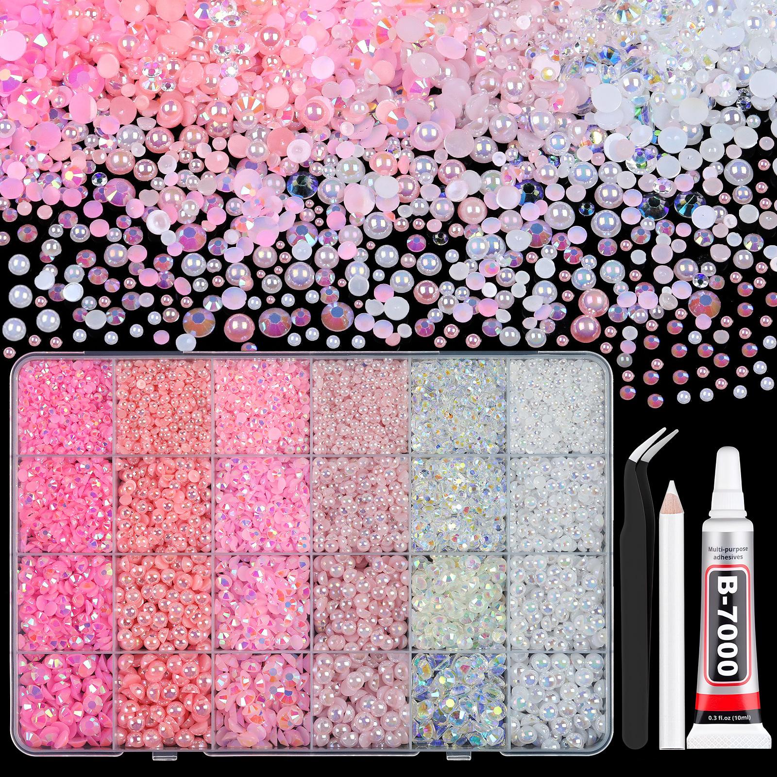 Adult Toys - Rhinestone Pearl Resin Flat Bottom Diamond DIY Jewelry Set