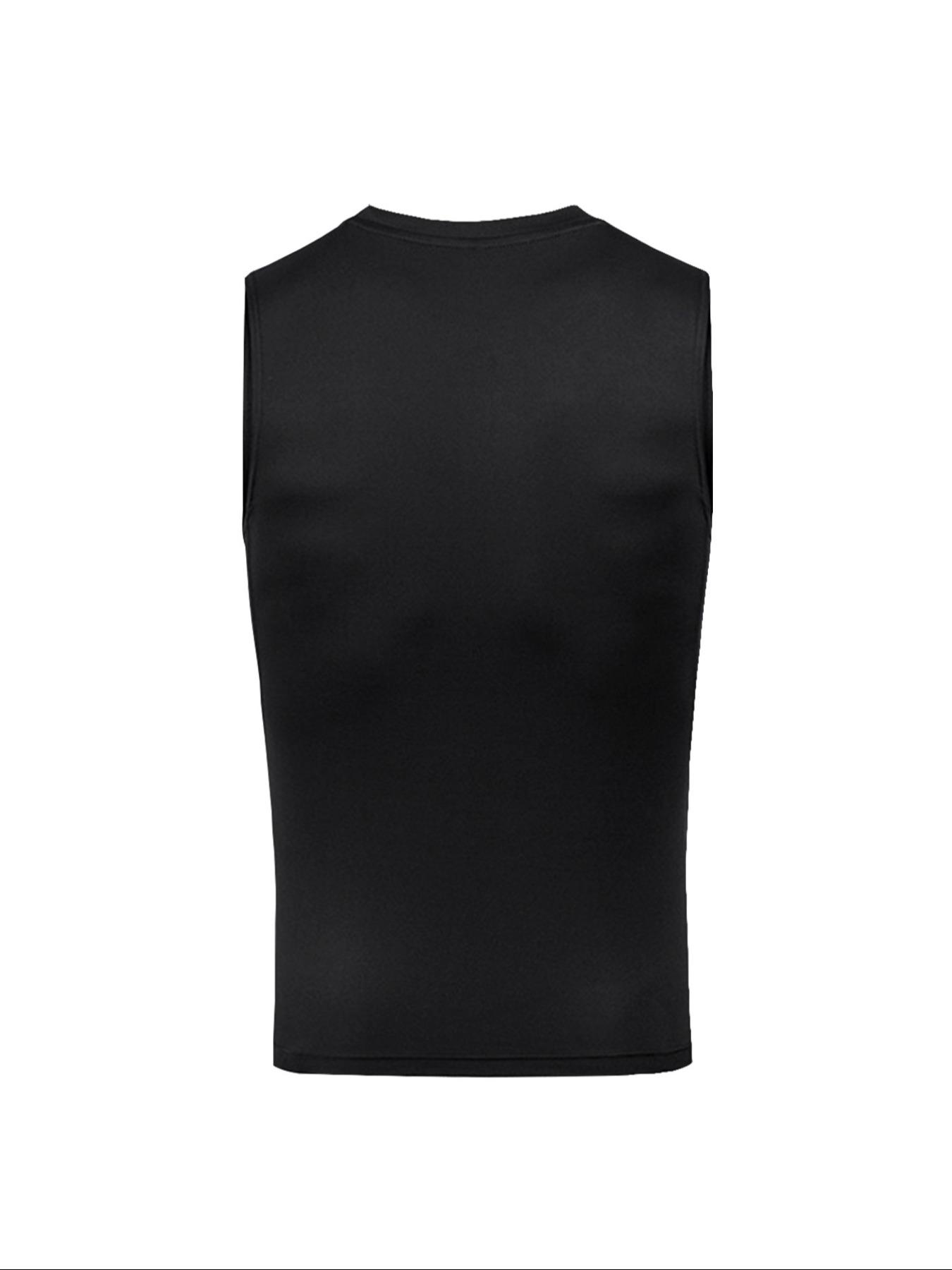 Men's Letter Print Sleeveless T-shirt, Regular Fit Casual Sleeveless Top for Summer, Men's Top for Gym Workout Running, Fitness Workout Vest, Sport Vests