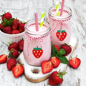 500 Sheets Glitter Strawberry Sticker Roll, Cute Cartoon Fruit Seals, Gift Packaging Handmade Decoration, Adhesive Labels
