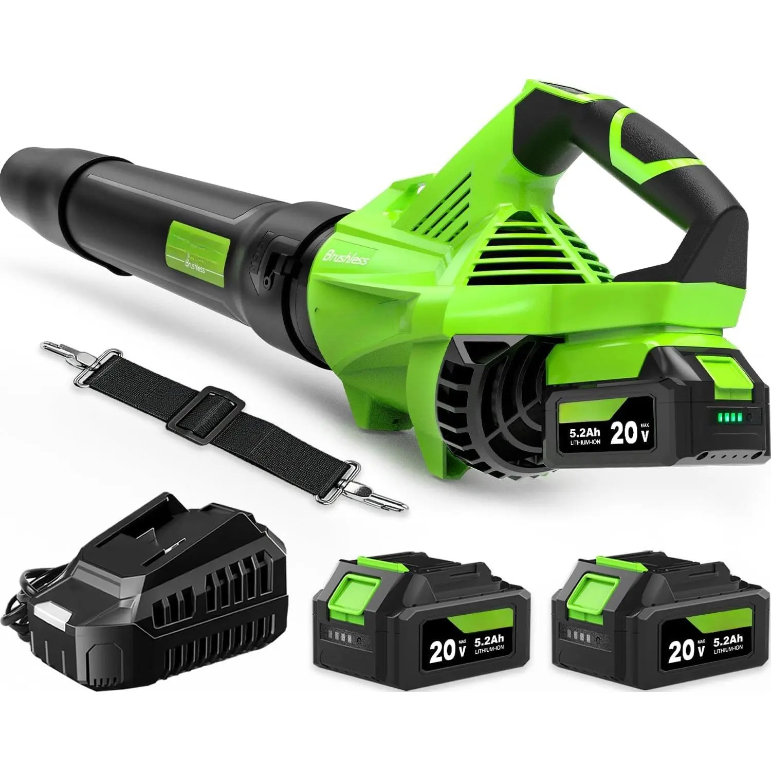 Leaf Blower Cordless,  Upgraded 1200W Brushless  Leaf Blower, 700CFM 200MPH with 3 Speed Modes, 160Mins Max Runtime, Handheld Electric Blower for Lawn Care, Yard, Dust & Snow