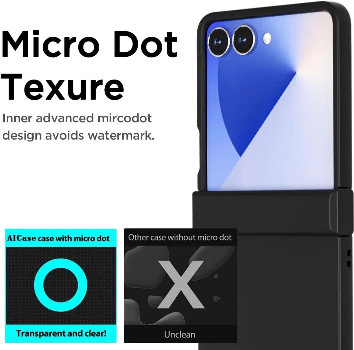 Fin Hinge Protective Solid Color Shockproof Folding Phone Case For Samsung Z Flip 7 6 5 4 3 ZFlip7 Flip6 Flip5 5G Hard PC Slim Cover