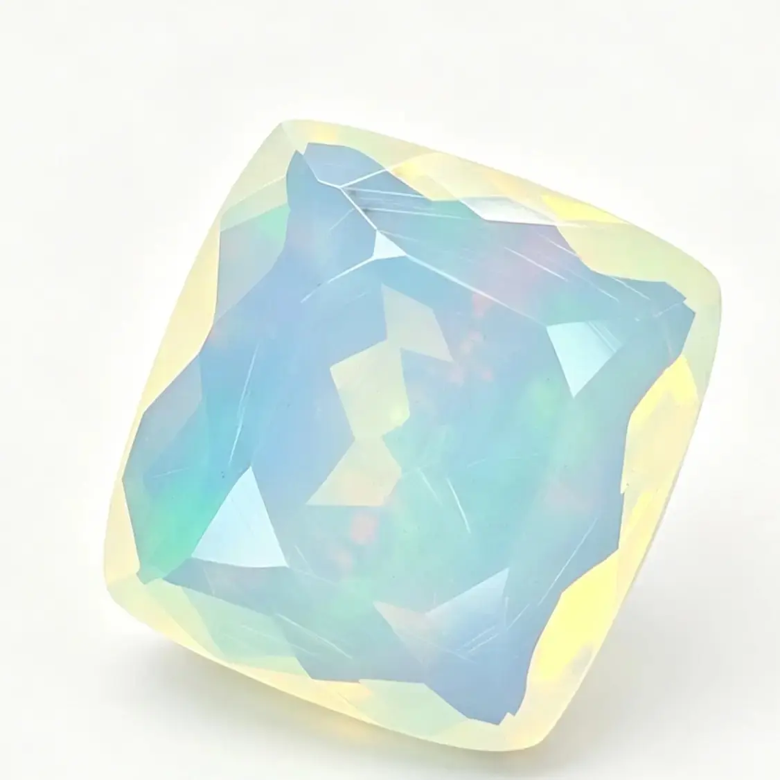 Natural Cushion Cut Opal Stone, Certified Artificial Gemstone for Jewelry Accessories & Derivatives