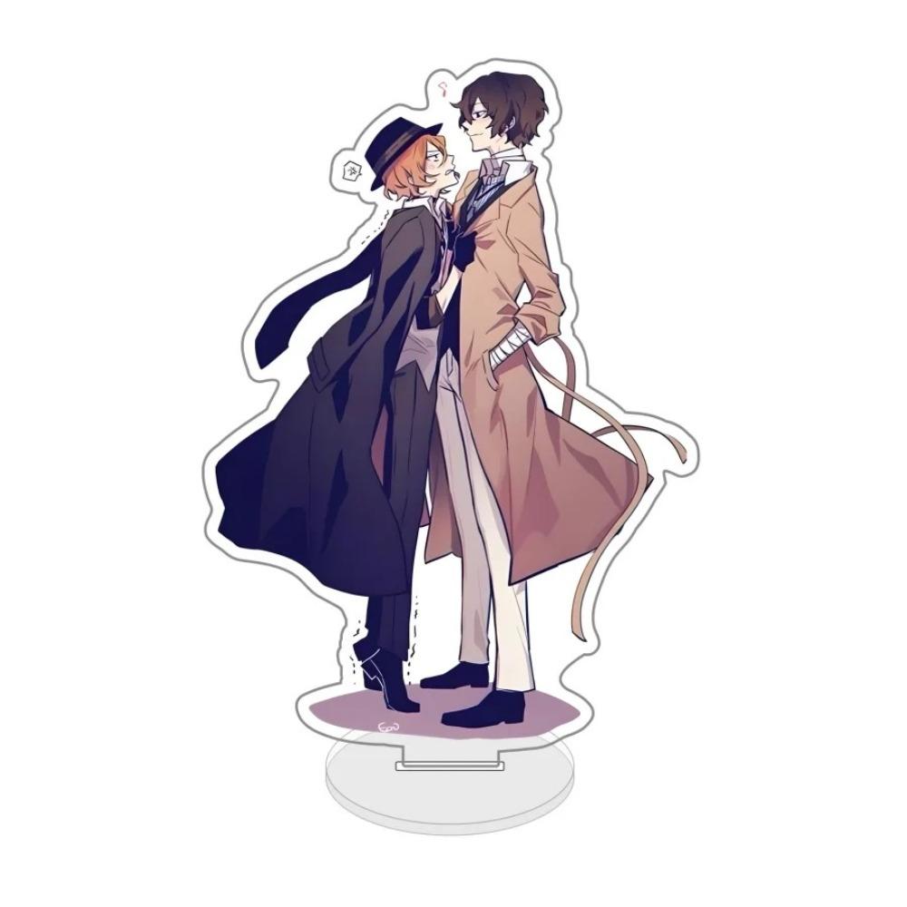 Diy Bungou Stray Dogs Dazai Osamu Anime Peripheral Figure Show Transparent Acrylic Stand Model Desktop Ornament Originality Gift
