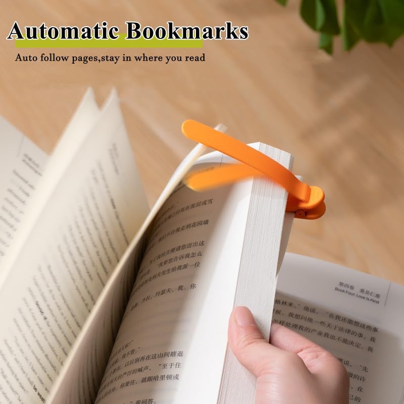 3 count  Automatic Bookmark, Book Marks for Reading, Cute  Book Markers,  Bookmarks Clip Book Page Holder for Women, Men, , Book Lovers, Stay in Place and Follow as You Read