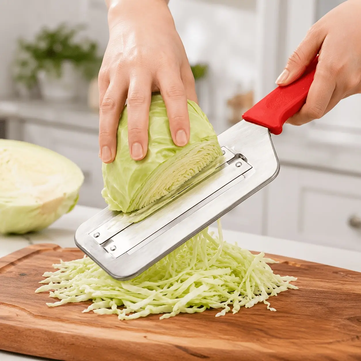 Stainless Steel Cabbage Shredder, Manual Vegetable and Fruit Cutter, Kitchen Tool, Suitable for Making Pickles and Salads- Can Be Washed in a Dishwasher- Very Suitable for Restaurants and Home Kitchens
