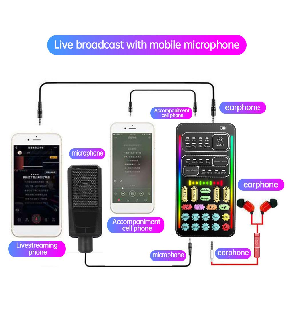 2026 Professional Podcast Sound Mixer Bundle i9 Voice Changer Mini Multiple Audio Effect Bluetooth-Compatible Live Cards Ultra-Thin Portable Live Card Mic Tool 2026 Professional Podcast Sound Mixer Bundle i9 Voice Changer Mini Multiple Audio Effect Bluetooth-Compatible Live Cards Ultra-Thin Portable Live Card Mic Tool