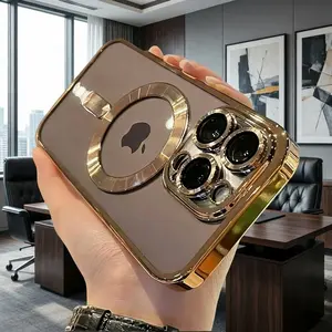 Clear Magnetic Phone  for iPhone 16/15/14/13 Series, Luxury Transparent Shockproof Cover, Anti-Yellowing Silicone , MagSafe Wireless Charging Compatible soft shell case
