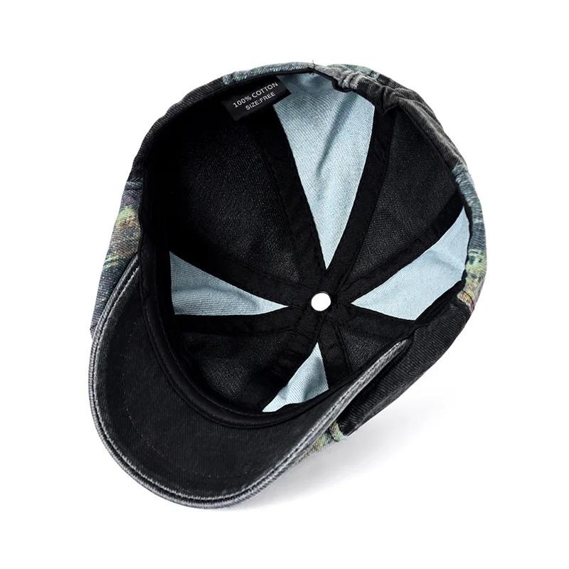 Retro Newsboy Caps Men British Painters Hats Spring Summer Cotton Octagonal Berets Herringbone Gatsby Flat Cap Hip Hop Berets
