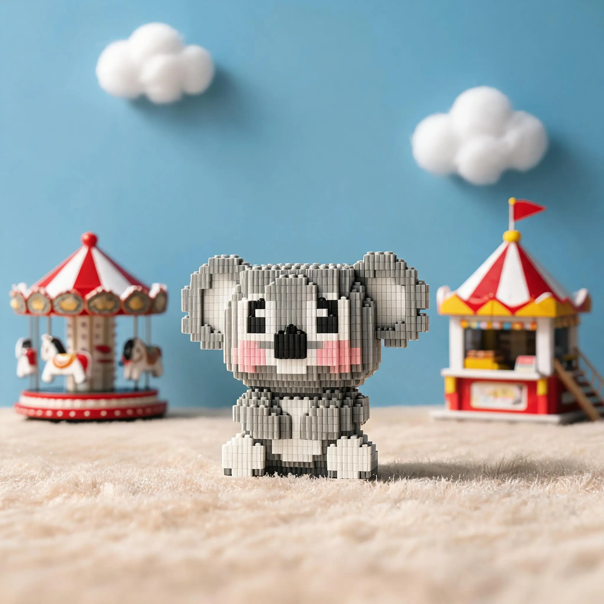 Cute Koala 3D Animal Desktop Decor, Creative Room Decoration, Holiday Gifts, Party Decor, Handmade Sculpture, DIY Craft, Collectible Statue
