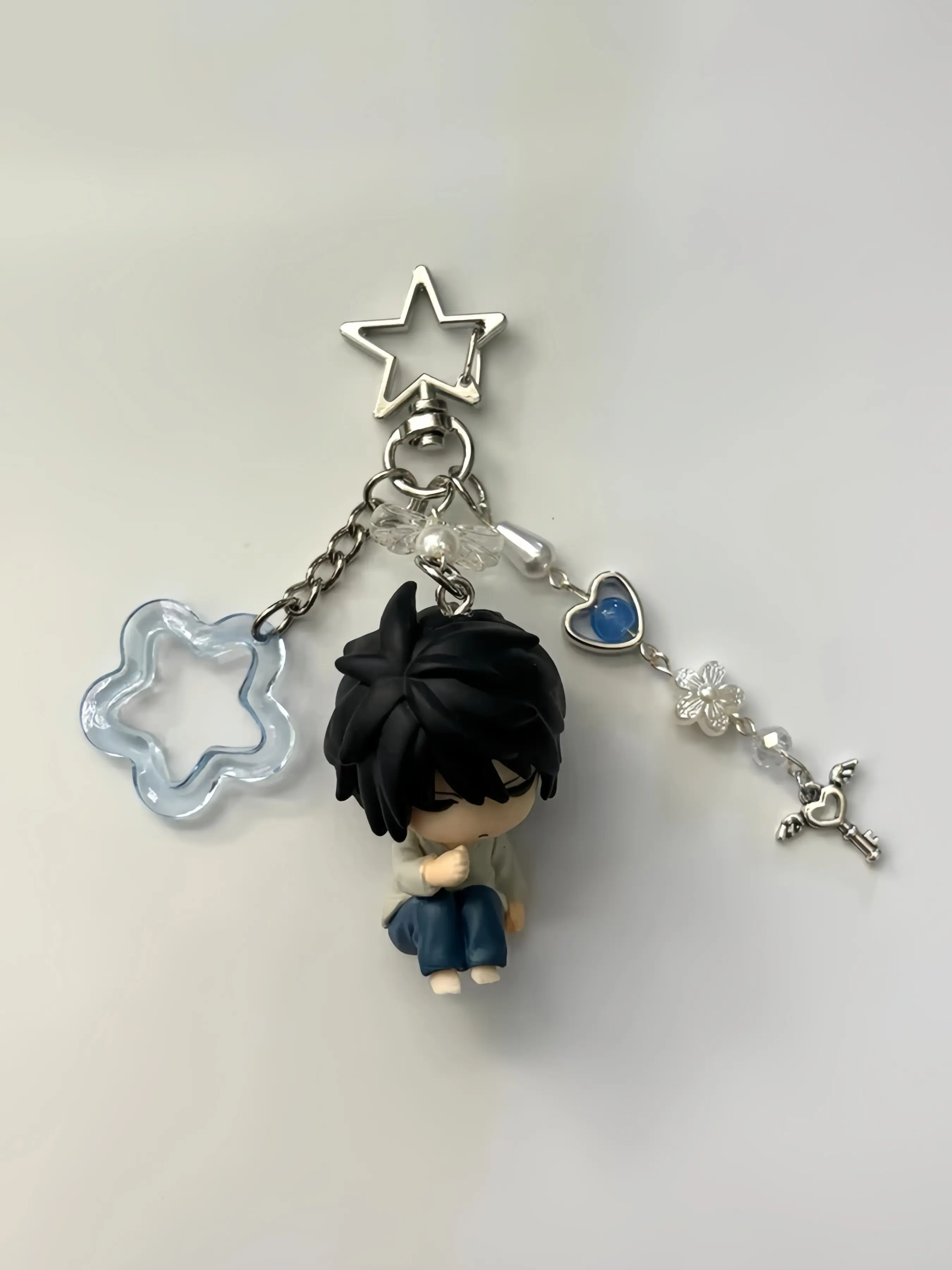 Handmade Anime Character Moon Keychain Bag Charm, Unique Gift Idea, Perfect Accessory for Fans, Durable Design, Easy to Carry
