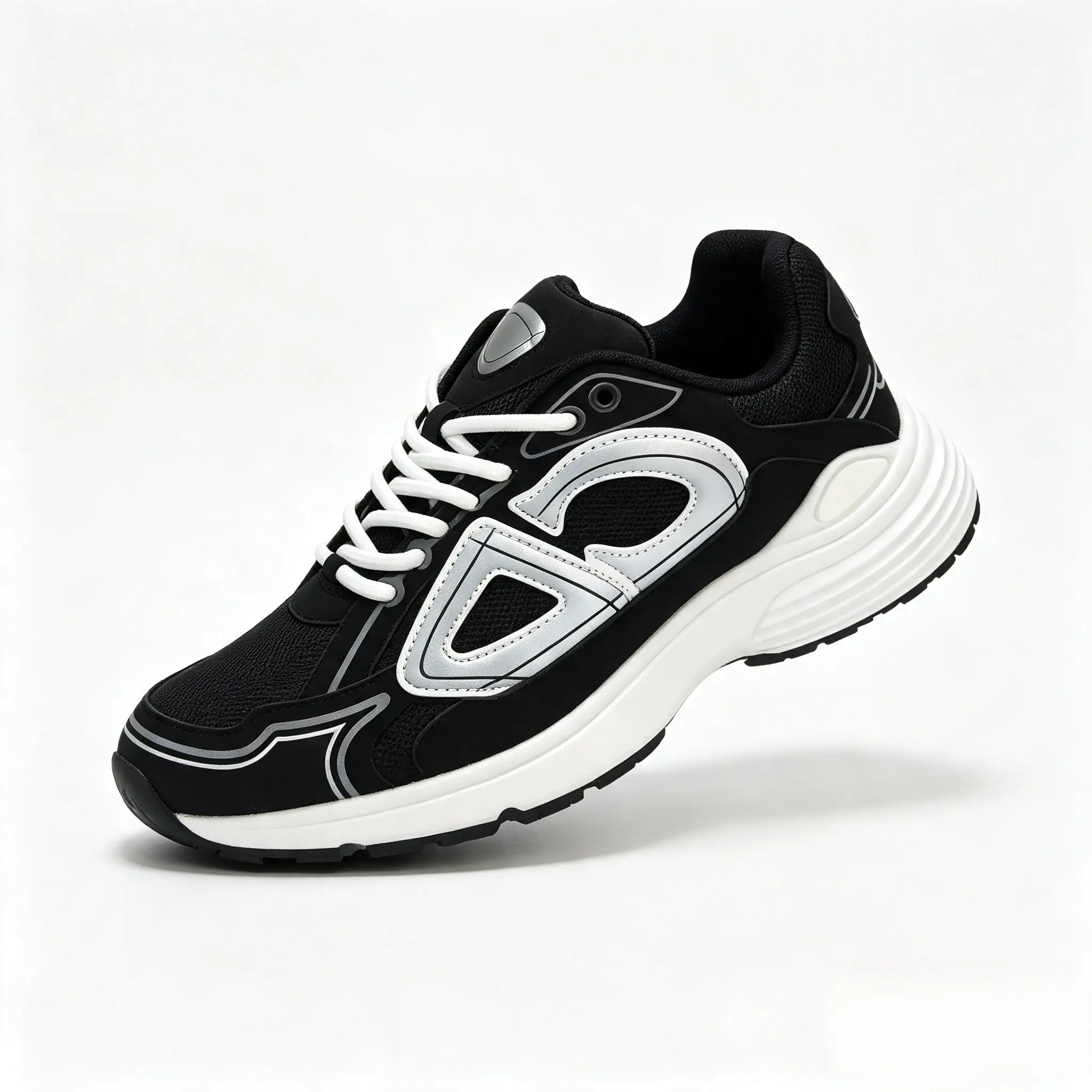 Men's Lightweight Retro Dad Running Shoes, Mesh Breathable Athletic Sneakers, Non-Slip Cushion Sole Casual Sport Footwear for Outdoor Walking, Daily Street Style