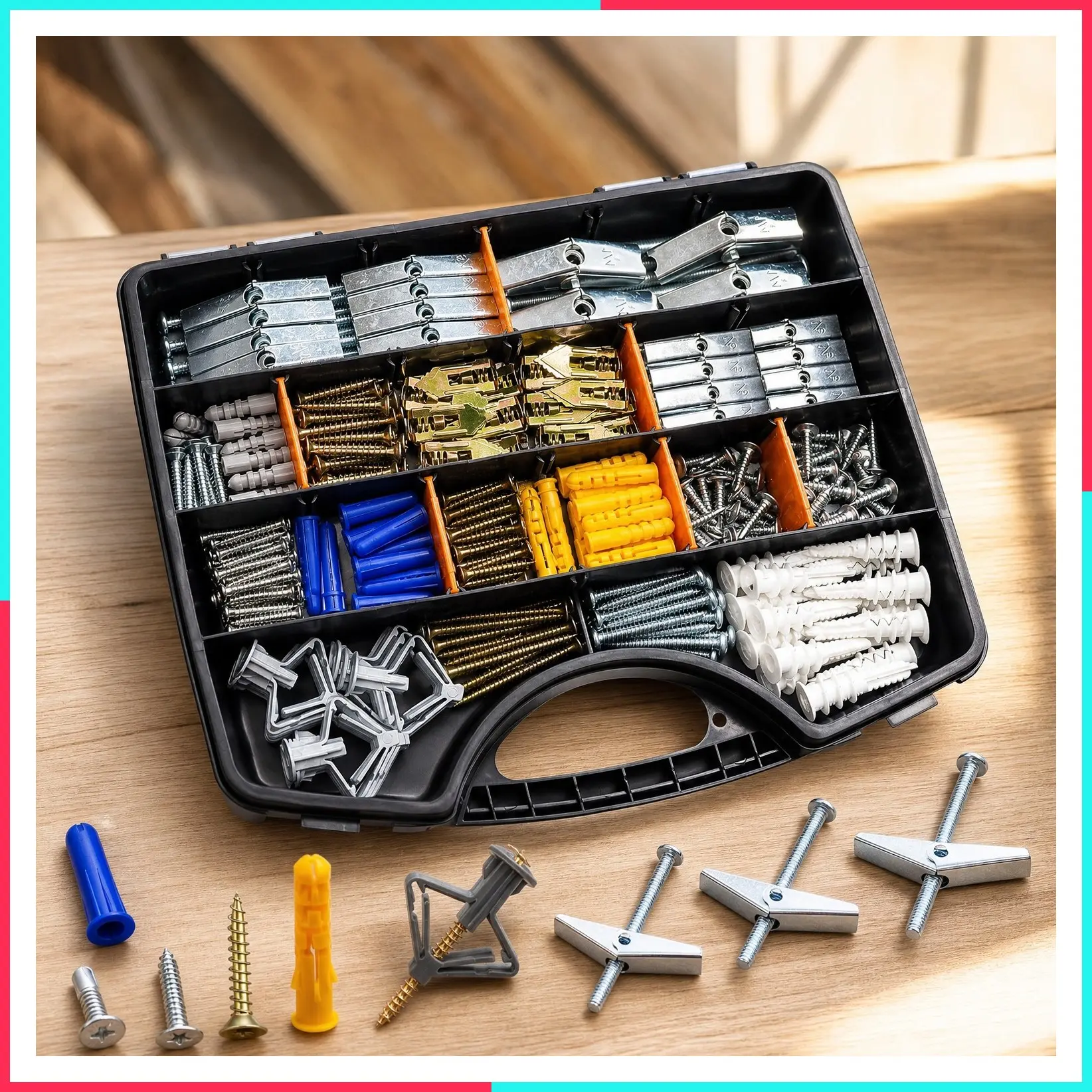 336Pcs Heavy Duty Toggle Bolts and Drywall Anchors Assortment Kit, 11 Sizes Metal & Plastic Wall Anchors with Screws for Hanging Shelves, Mirrors, Curtains, Art Decor