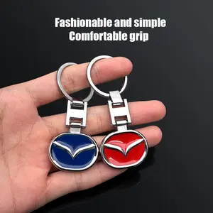 Car Emblem Keychain Zinc Alloy Keyring Pendant For Mazda 3 6 5 2 CX5 CX3 Atenza MX5 CX7 Axela CX30 CX90 CX60 CX50 MX30 CX9 RX8 CX8