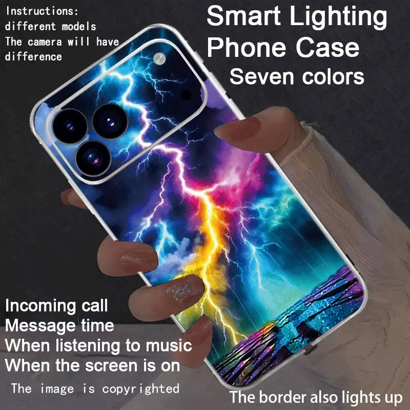 New LED Phone Case with Glowing Border, Luminous, Protection, Compatible with Galaxy S26 Ultra to A15 5g, Fashionable Protective Cover, Accessories, Unique Design, Daily Use