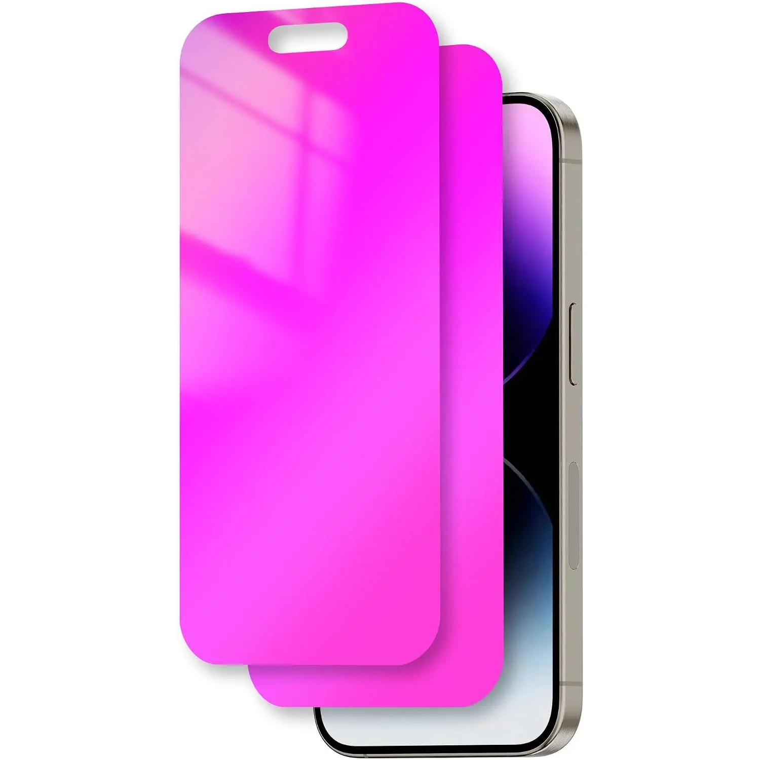 Screen Protector for  14 Pro Max / 15 Plus 6.7 inch for  14 ProMax /15Plus Tempered Glass  Gradient Colorful Anti Blue Light  Anti Spy Private Full Coverage | 6.7 inch Tempered Glass  Gradient Colorful  Anti Spy Private Full Coverage Anti-Scratch