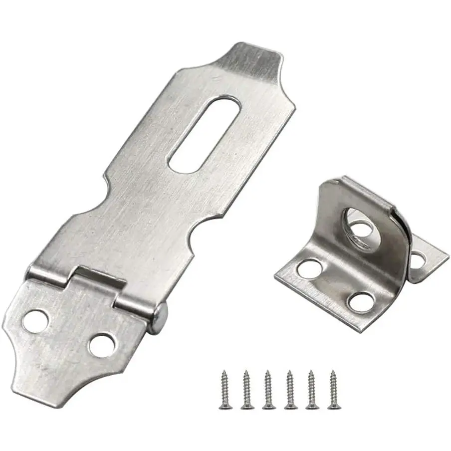 12 Pack 2 Inch Stainless Steel Padlock Hasp Latch Lock Door Clasp | Rust-Resistant -Proof, Easy Install With Screws, Polished Brushed Finish, Sheds Gates Cabinets Drawers