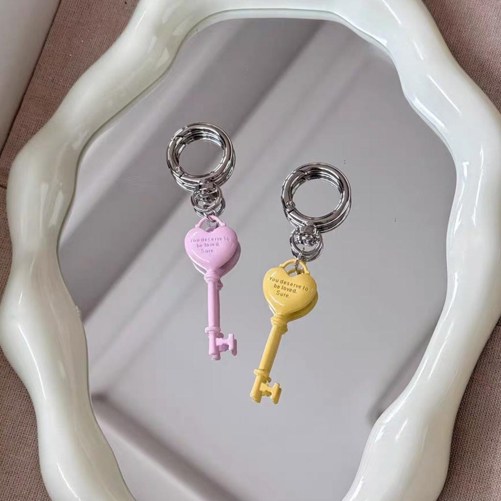 Personalized Alloy Keychain For Couples Lightweight Heart Design Love Heart Key Ring Versatile Bag Backpack Accessory