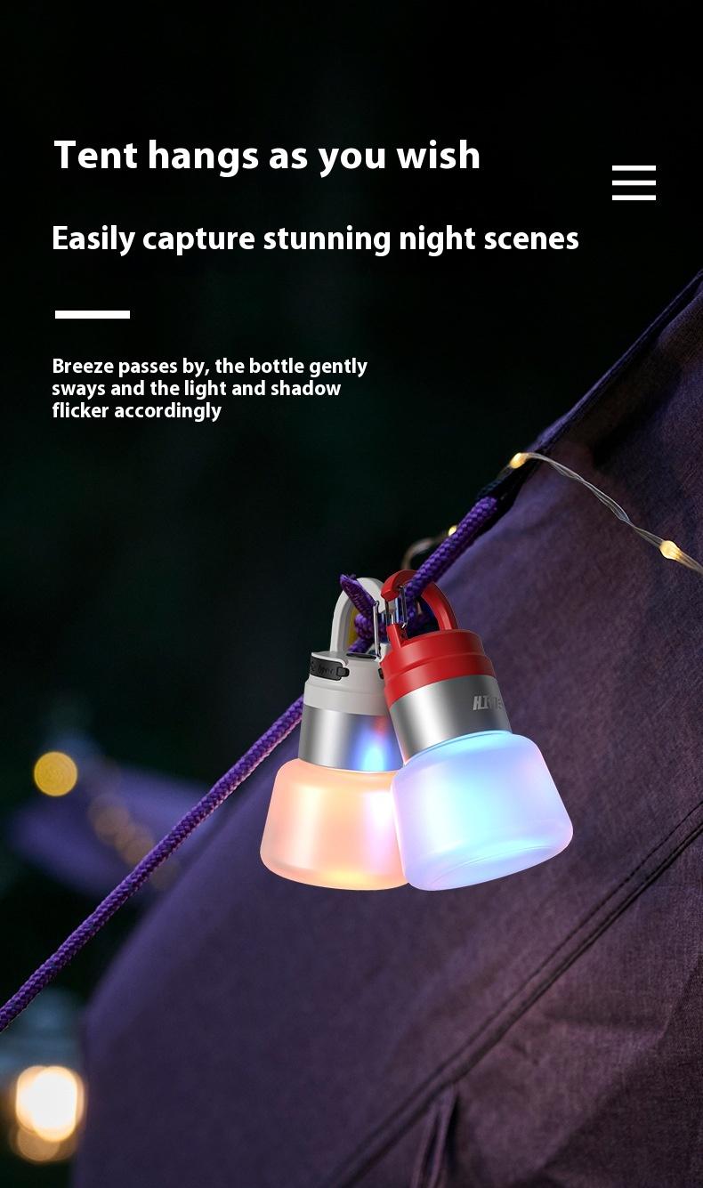fast  shipping  items Bright LED Emergency Lanterns Lightweight and portable, tent party, outdoor lighting, romantic atmosphere, creative multi-functional color water bottle light, camping outdoor atmosphere light, flashing signal mode, waterproof, long b