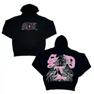 Graphic-Hoodie| T-shirt Print SDL 2-Sides Graphic Hoodie, Vintage Unisex Pullover Sweatshirt, Trendy Casual Streetwear Hoodie, Soft Comfortable Hoodie Gift for Men Women, Stylish Everyday Outerwear