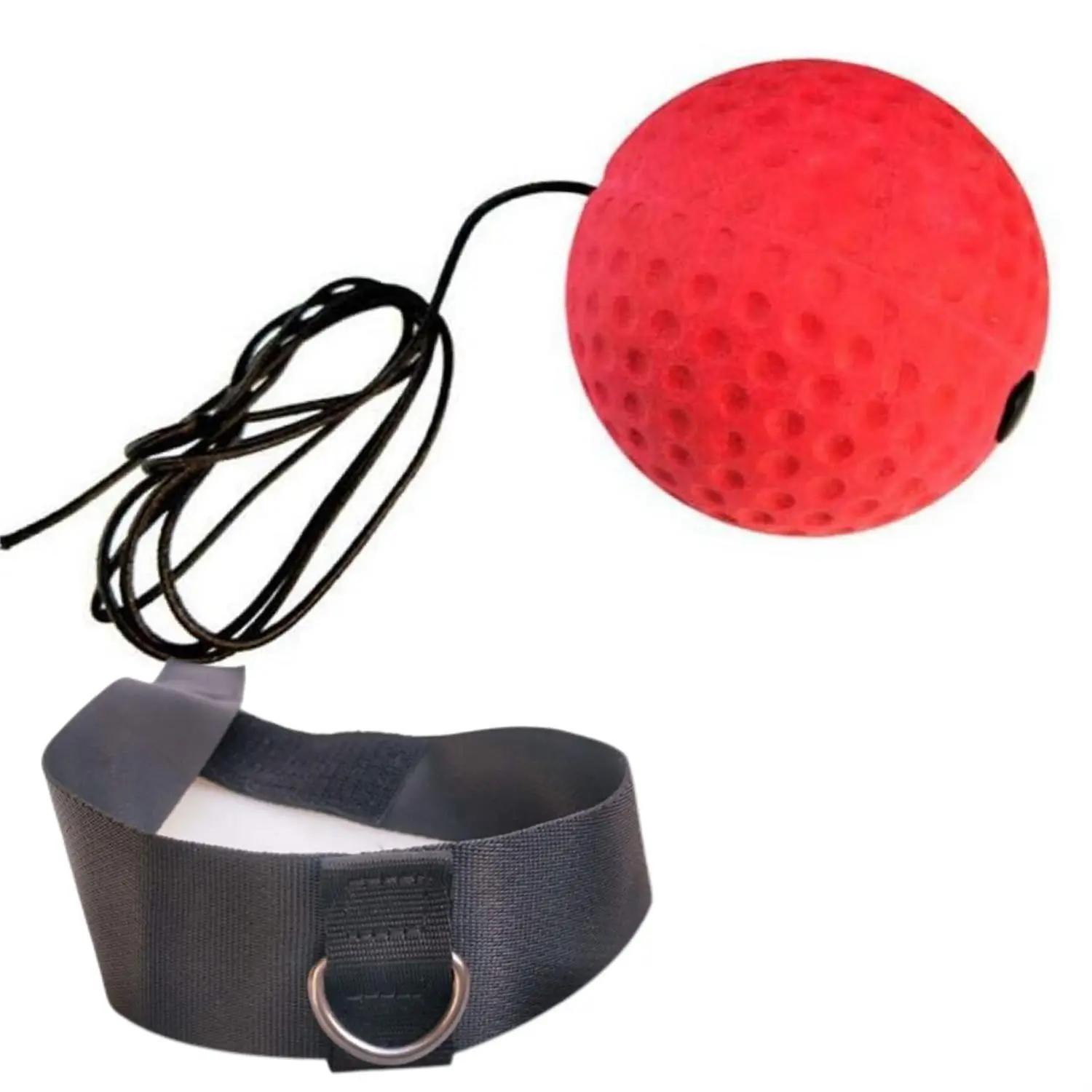 Red Boxing Reflex Ball - Unisex Soft PU Rubber Boxing Speed Ball with Adjustable Headband, Beach Boxing Training Gear for Adults & Kids, Improves Reaction & Hand-Eye Coordination, Pu Leather, Park, Child, Reaction Boost, Teenager, One-Size-Fits-All