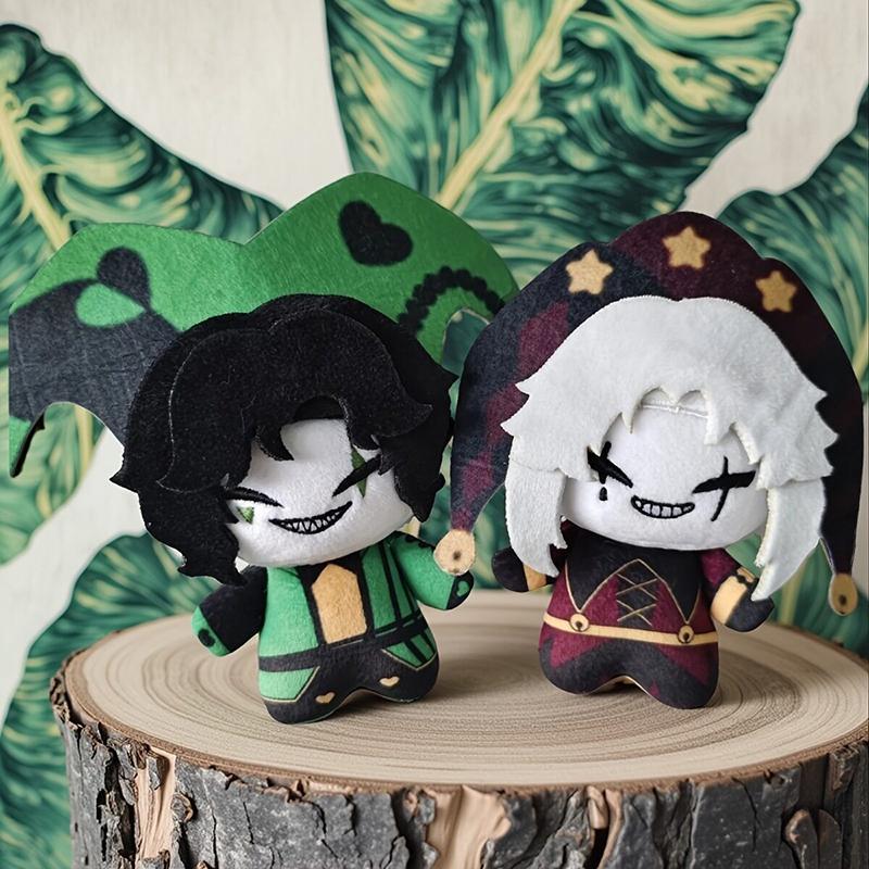 The Freak Circus Harlequin & Pierrot  Plush Set Cute Jester Stuffed Doll Horror Game Toy Gift for Fans Kids