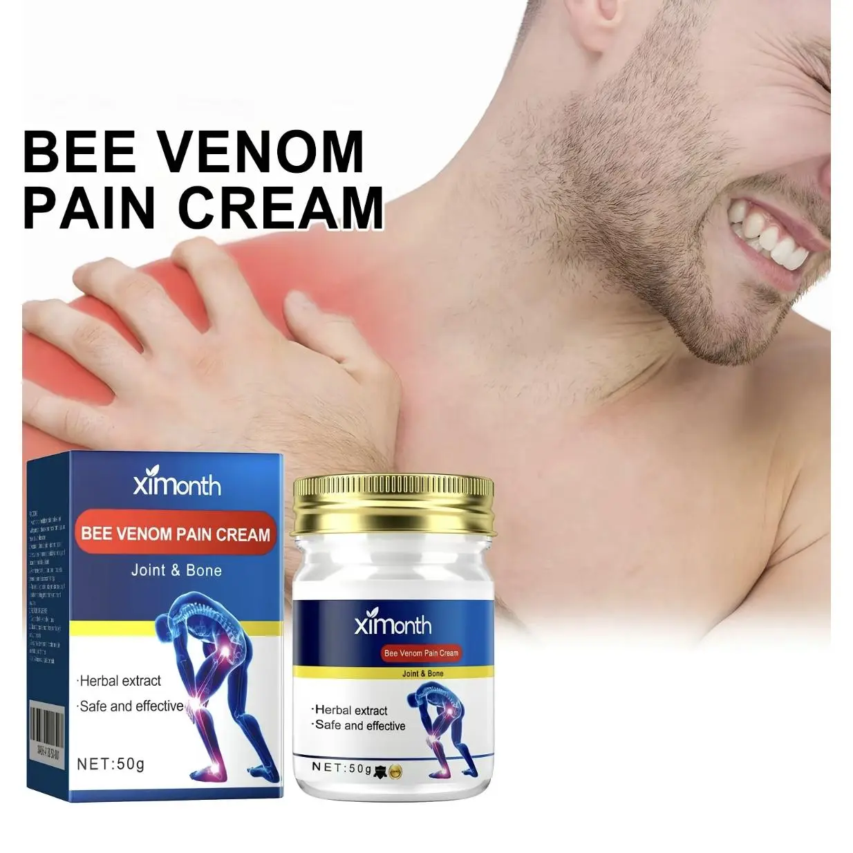 Joint and Muscle Pain Relief Cream Fast Soothing Herbal Formula for Knee Lumbar Back Shoulder and Neck Long Lasting Daily Body Care Massage natural skin